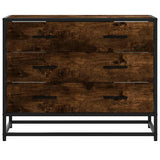 Drawer Cabinet Smoked Oak 70x41x56 cm Engineered Wood 849076