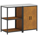 Kitchen Storage Set HATTEM 2 pcs Rusty Steel 3392693