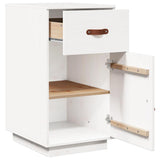 Desk Cabinet White 40x50x75 cm Solid Wood Pine 820098