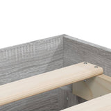 Bed Frame with Drawers without Mattress Grey Sonoma 200x200 cm 3207250