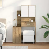 Dressing Table Artisan Oak 80 x 35 x 132 cm Engineered Wood 868881