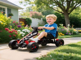 Pedal Go Kart for Kids Aged 3-6 Years, with Freewheel System, Brake, EVA Anti-Slip Wheels, Red T3398P378924