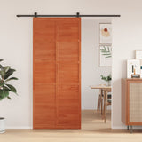 Barn Door Wax Brown 90x208 cm Solid Wood Pine 850643