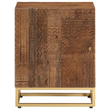 ZNTS Bedside Cabinet 40x30x50 cm Solid Wood Mango and Iron 371994