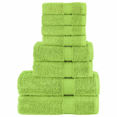 8 Piece Premium Towel Set SOLUND Apple Green 600 gsm 137551