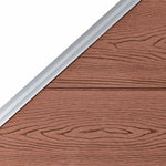 WPC Fence Set 1 Square + 1 Slanted 273x186 cm Brown 3054430