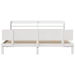 Bed Frame with Headboard without Mattress White 180x200 cm Super King 3306834