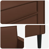XXL Armchair Brown Faux Leather 42043531