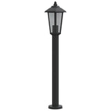 ZNTS Outdoor Floor Lamps 3pcs Black 80 cm Stainless Steel 4006386