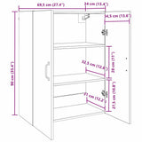Wall Cabinet Old Wood 69.5 x 34 x 90 cm Engineered Wood 879462