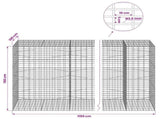 Gabion with 3.5 mm Wire and 5x10 cm Mesh 1150x100x150 cm 3462953