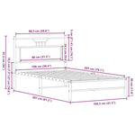 Bed Frame without Mattress Sonoma Oak 100x200 cm Engineered Wood 4106939