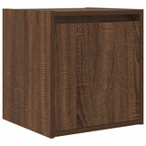 ZNTS Wall-Mounted Bedside Cabinets 2 pcs Brown Oak 38x34x40 cm 861242