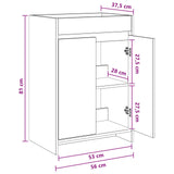 Bathroom Under Sink Cabinet Concrete Grey 56 x 37.5 x 81 cm 890779