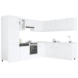 14 Piece Kitchen Cabinet Set Lyon" White Engineered Wood 3067666