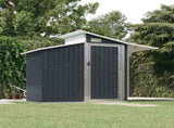 Garden Shed Anthracite 270x130x208.5 cm Galvanised Steel 316244