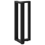 ZNTS Console Table Legs T-Shaped 2 pcs Black 25x28x cm Steel 4013040