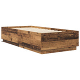 Bed Frame with LED Old Wood 80 x 200 cm Engineered Wood 3429568