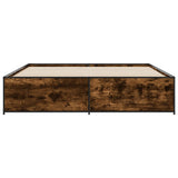 Bed Frame without Mattress Smoked Oak 200x200 cm 3279869