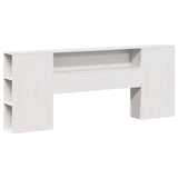 Bookcase Bed without Mattress White 200x200 cm Solid Wood Pine 3321549