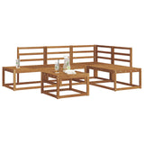 Outdoor Sofa Set 5 Piece Natural Solid Acacia Wood 3366952