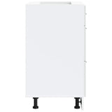 Kitchen Base Cabinet "Porto" High Gloss White Engineered Wood 854261