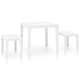Garden Set White Plastic Medium Durable Garden Set Square 48777