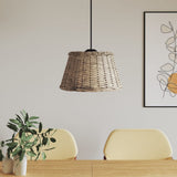 Ceiling Lamp Shade Brown 50x30 cm Wicker 364379