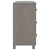 Sideboard HAMAR Light Grey 90x40x80 cm Solid Pinewood 340431