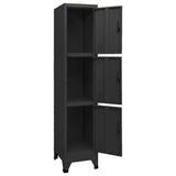 Locker Cabinet Black 38x45x180 cm Steel 339782