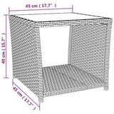 3 Piece Garden Lounge Set Black Poly Rattan&Steel 3157672