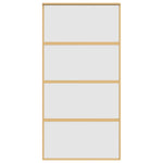 Sliding Door Gold 102.5x205 cm Frosted ESG Glass and Aluminium 155183