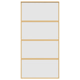 Sliding Door Gold 102.5x205 cm Frosted ESG Glass and Aluminium 155183
