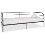 ZNTS 284674 DayBed Frame without Mattress Grey Metal 90x200 cm