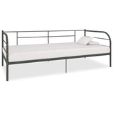 ZNTS 284674 DayBed Frame without Mattress Grey Metal 90x200 cm