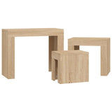 Nesting Coffee Tables 3 pcs Sonoma Oak Engineered Wood 808543