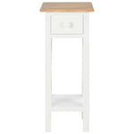 ZNTS Side Table White 27x27x65.5 cm Wood 280057