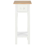 ZNTS Side Table White 27x27x65.5 cm Wood 280057