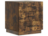 Bedside Cabinet Smoked Oak 43 x 41 x 63.5 cm Engineered Wood 895250