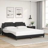 Bed Frame with LED without Mattress "Zadar" Black 180x200 cm 3214124
