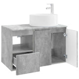 Bathroom Furniture Set 2 pcs Concrete Grey Engineered Wood 3404107