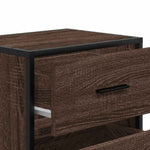 ZNTS Wall-mounted Bedside Cabinet Brown Oak 40x31x39.5 cm 848732