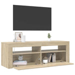 TV Cabinet with LED Lights Sonoma Oak 120x35x40 cm 804313