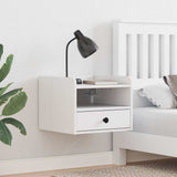Bedside Table 2 pcs White 38 x 36 x 29.5 cm Solid pine wood 873514