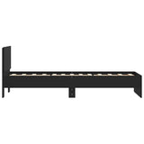 Bed Frame without Mattress with Headboard Black 75x190 cm Small Single 838660