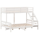 Bunk Bed without Mattress 80x200/140x200 cm White Solid Wood 3207182