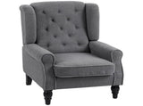 Teddy Fleece Retro Wingback Chair - Grey T3398P378079