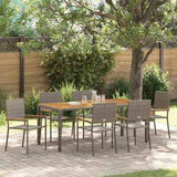 Garden Dining Set 7 pcs Grey Poly Rattan 3365411