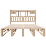 Bookcase Bed without Mattress 150x200 cm King Size Solid Wood Pine 3323962