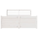 Bed Frame with Headboard without Mattress White 135x190 cm Double 3306753